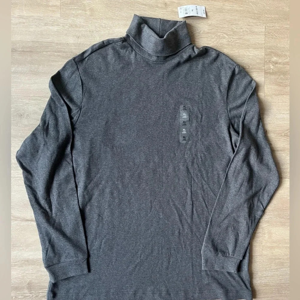 NWT Club Room Men's Solid Turtleneck Cotton Gray XL - Picture 1 of 8